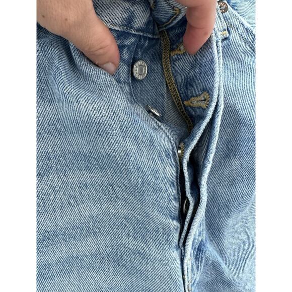 AGOLDE 32 Cotton Relaxed Frayed Hem High Rise Cutoff Shorts - Picture 7 of 9